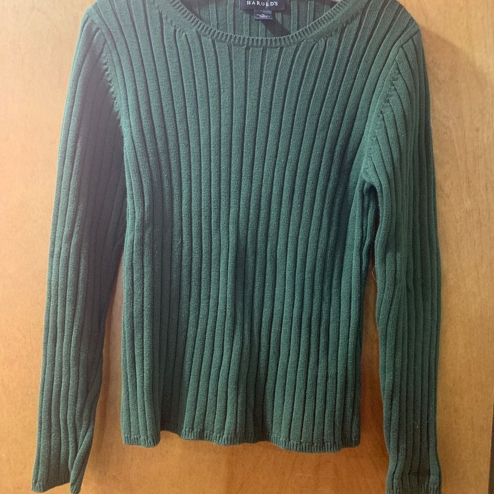 Sweater Dark Army Green Ribbed Sweater #vintage #classic sweater #Harolds Boutik